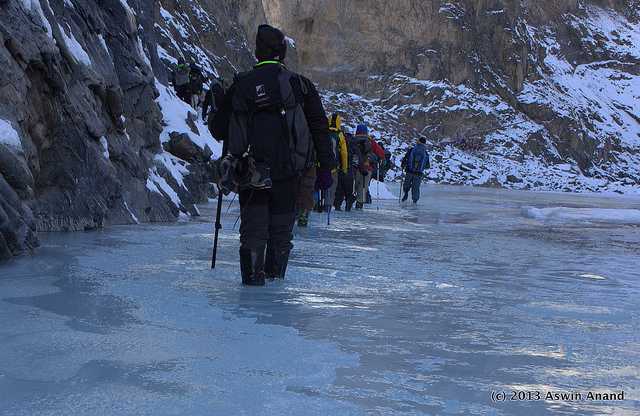 Back to base camp, Chadar trek