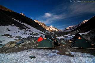 Neelima_3: camp in the snow valley