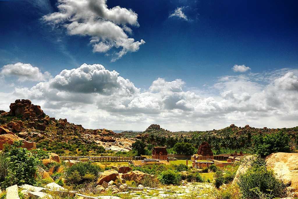 Monuments at Hampi, world heritage site in india
