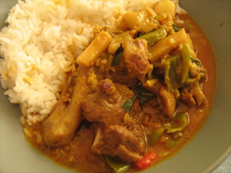 Duck meat curry