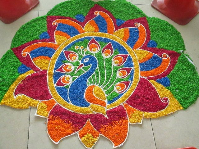 Kolam for Tamil New Years -  Festivals of Tamil Nadu 