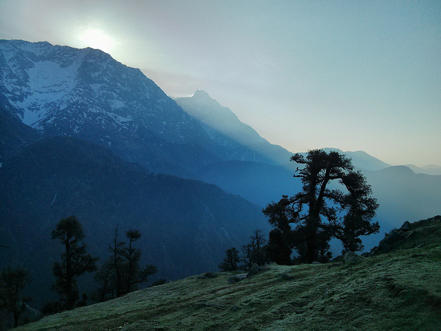 Sunrise at Dhauladhar ranges in Dharamshala