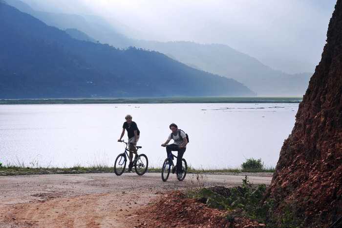 Mountain biking in Pokhara, Nepal
