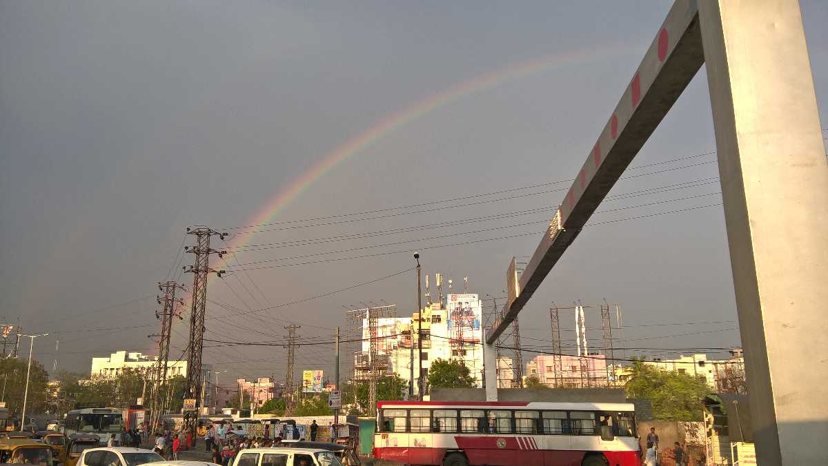 Double Rainbow in Hyderabad