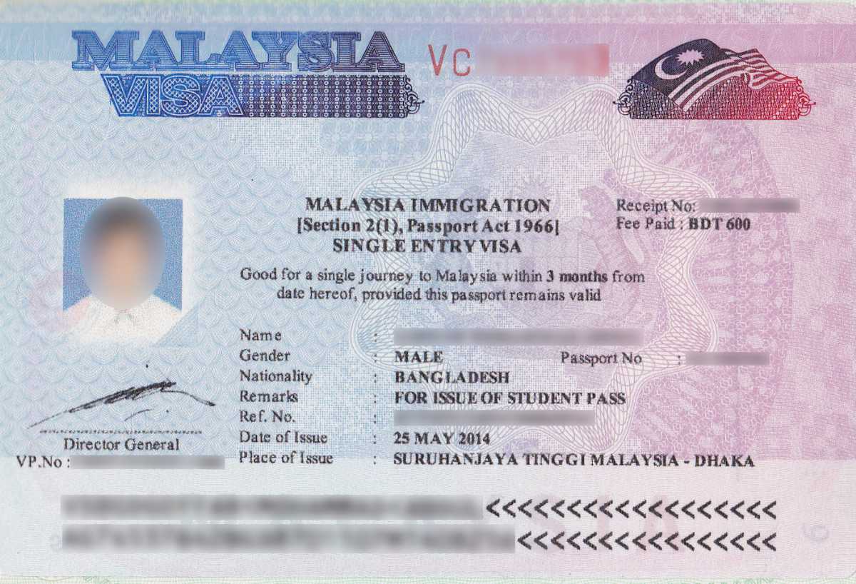 cost of tourist visa for malaysia