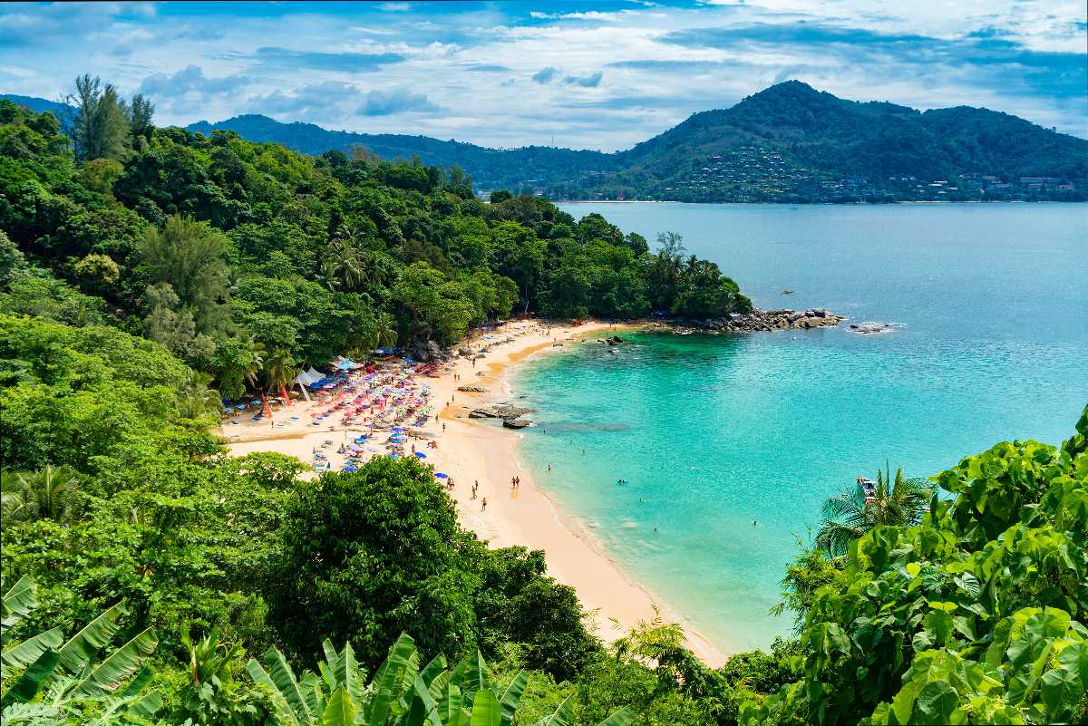 Aerial View of a Beach in Phuket