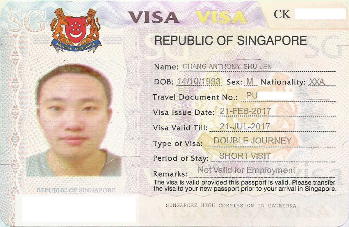 singapore visit visa status