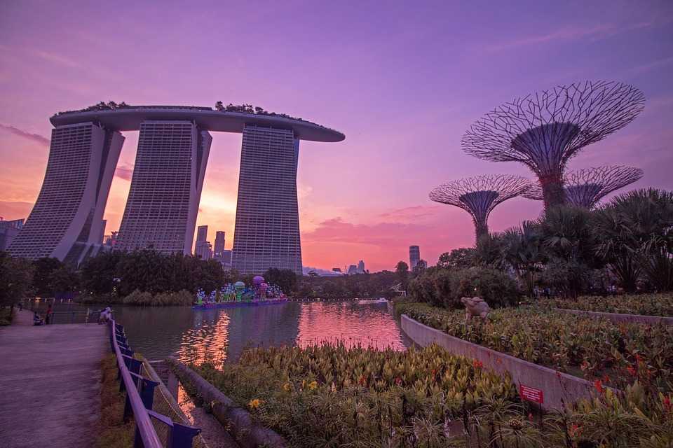 Sunset at Gardens by the Bay Singapore