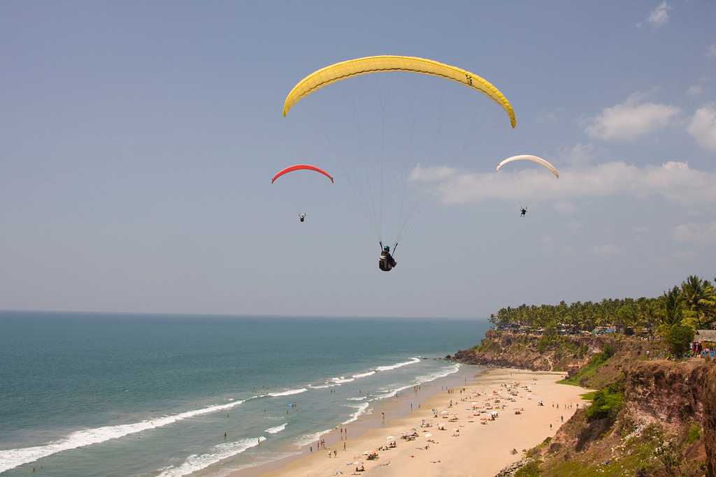 Paragliding in Varkala Beach