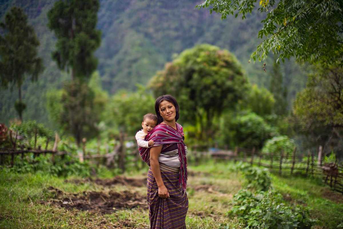 Bhutanese Baby with his mother
