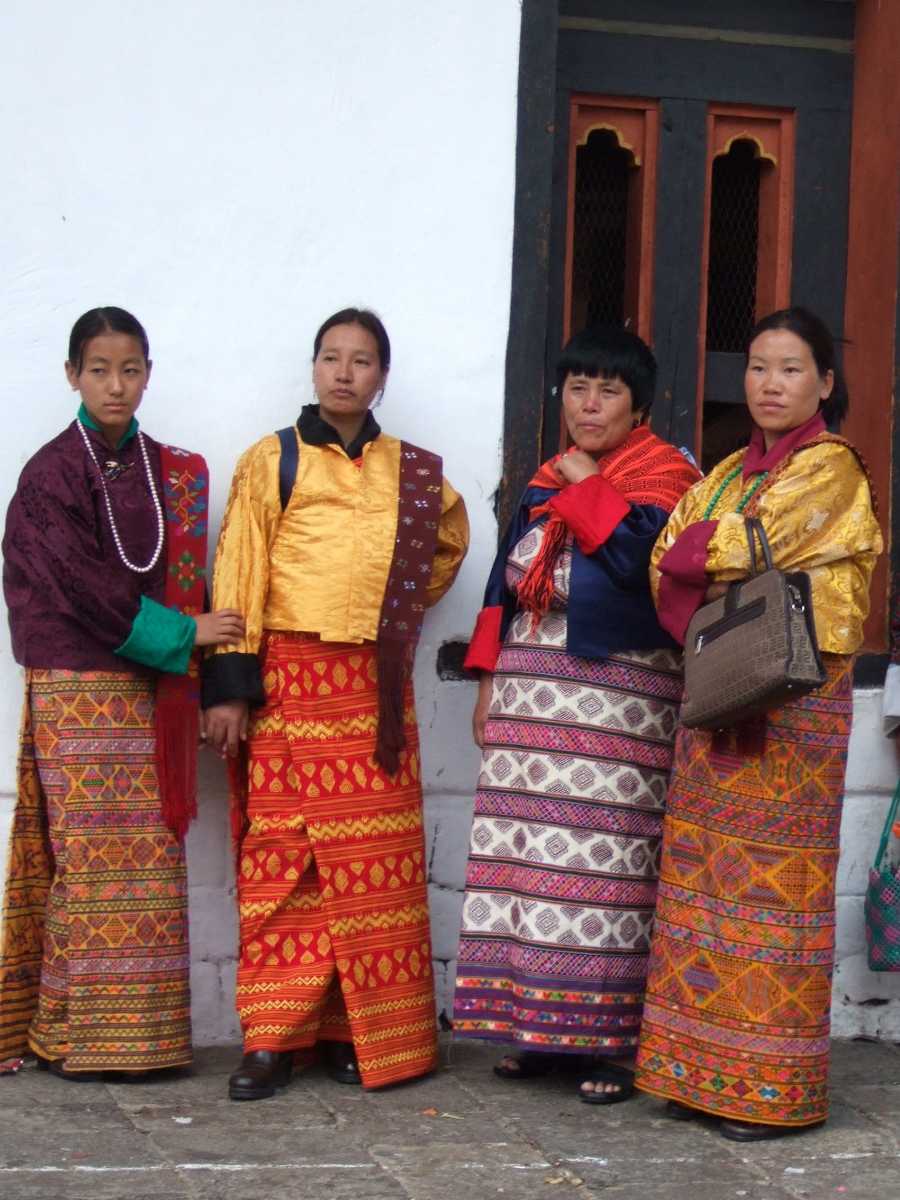 Women in Bhutanese Cultural Dress