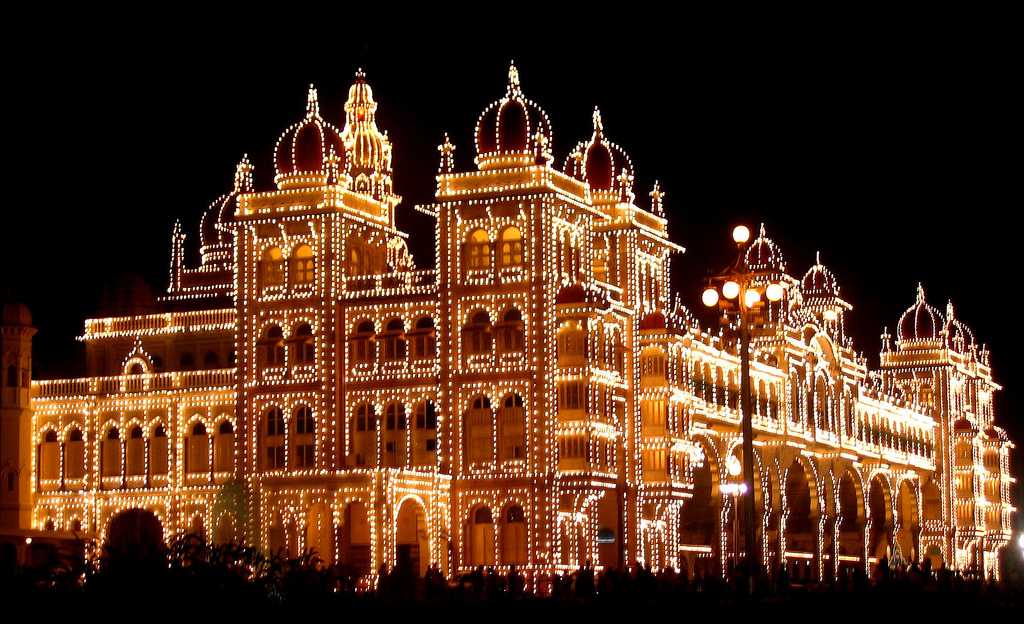 mysore tourist places at night