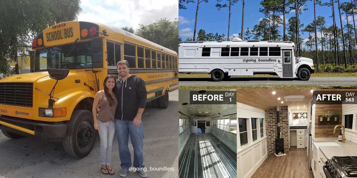 Globetrotting Couple Converted An Old School Bus Into A Home On Wheels ...