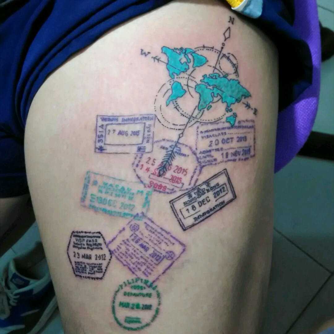 travel line tattoos