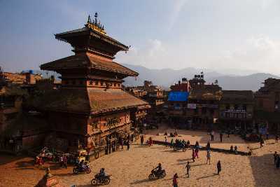 Chengu Narayan, Bhaktapur, Nepal, Once restored, this two-s…